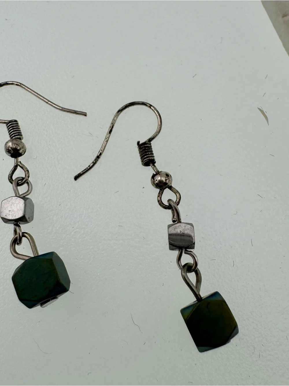Handcrafted Green Agate Statement Necklace with Matching Earring